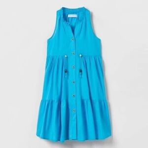Zara Blue Sleeveless Kids Dress